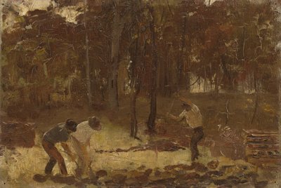 Arando la tierra (Boceto para Los carboneros) de Tom Roberts